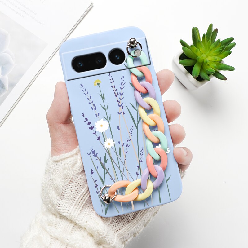 Cartoon Print Wrist Chain Google Pixel Case - HoHo Cases Google Pixel 7 (5G) / J2