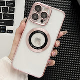 Classic Plating Transparent MagSafe iPhone Case