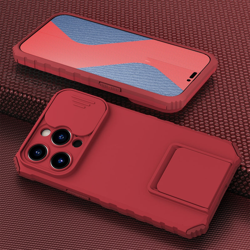 Camera Protection Armor iPhone Case - HoHo Cases for iPhone 14 / Red