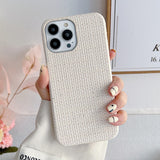 Braided Pattern Leather iPhone Case - HoHo Cases For iPhone 14 / E