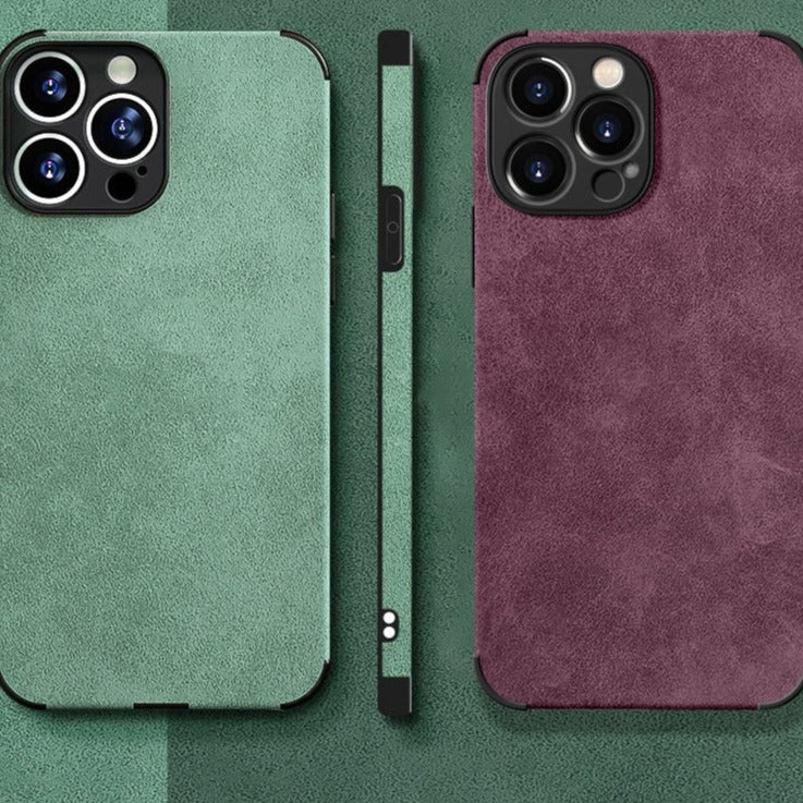 Luxury Shockproof Matte Lambskin iPhone Case - HoHo Cases