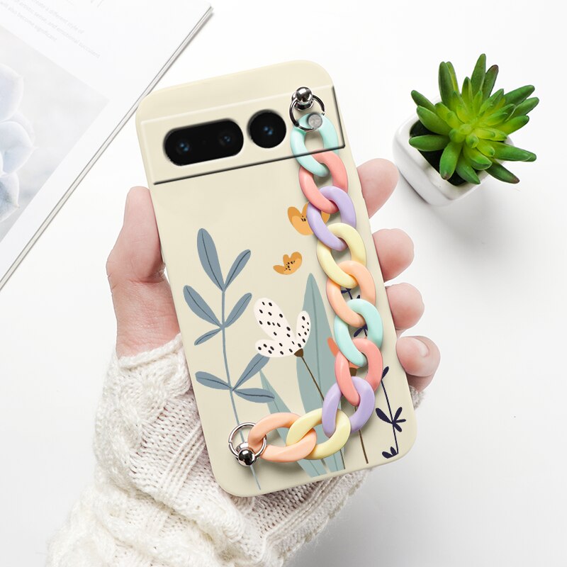 Cartoon Print Wrist Chain Google Pixel Case - HoHo Cases Google Pixel 7 (5G) / W1