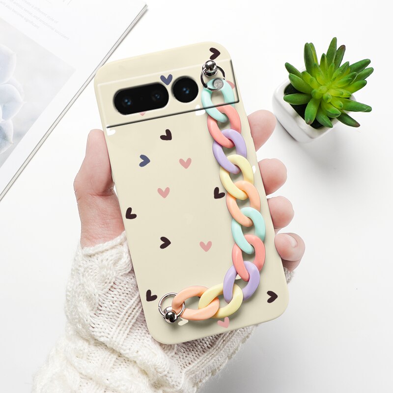 Cartoon Print Wrist Chain Google Pixel Case - HoHo Cases Google Pixel 7 (5G) / U1