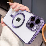 Luxury Plating Magsafe iPhone Case - HoHo Cases For iPhone 13 / Purple