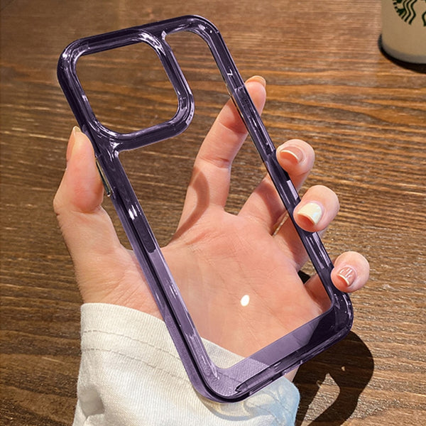 Classic Transparent Shockproof iPhone Case - HoHo Cases iPhone 14 Pro Max / Purple