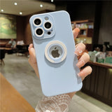 Matte Logo Hole iPhone Case with Ring Holder - HoHo Cases For iPhone 11 / H