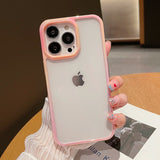 Candy Color Transparent iPhone Case - HoHo Cases For iPhone 14 / Pink