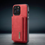 Detachable Magnetic Leather iPhone Case - HoHo Cases For iPhone 13 Pro Max / Red