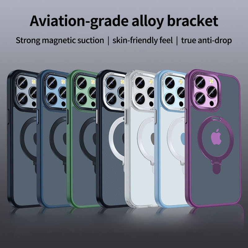 Shockproof Magnetic MagSafe iPhone Case with Ring Holder - HoHo Cases