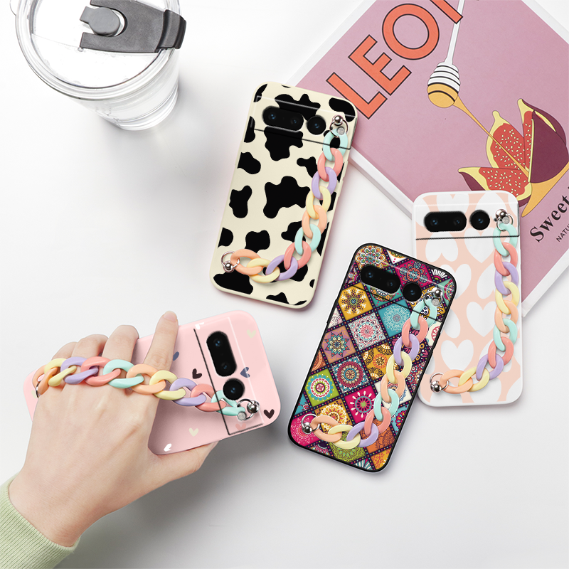 Cartoon Print Wrist Chain Google Pixel Case - HoHo Cases