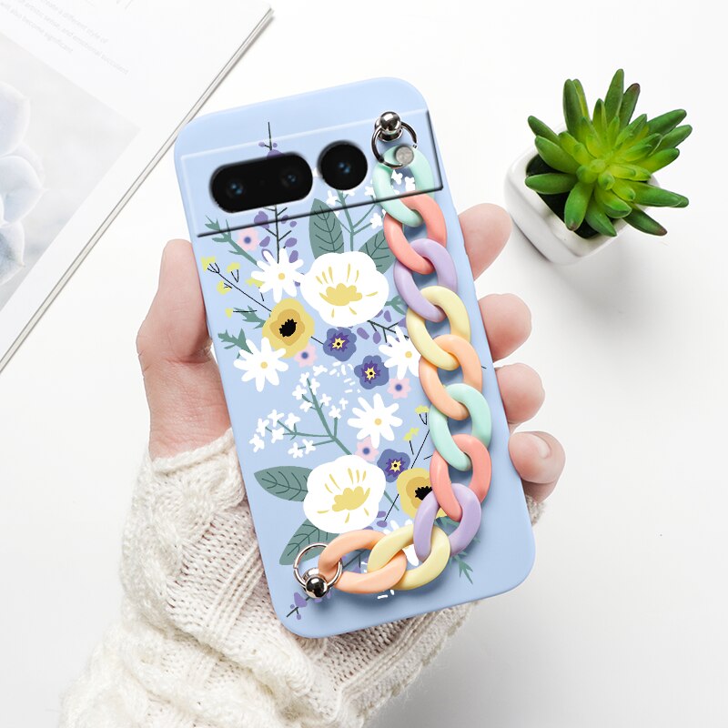 Cartoon Print Wrist Chain Google Pixel Case - HoHo Cases Google Pixel 7 (5G) / I2