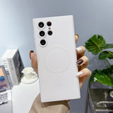 Luxury MagSafe Soft Silicone Samsung Galaxy Case - HoHo Cases Samsung Galaxy S21 / White