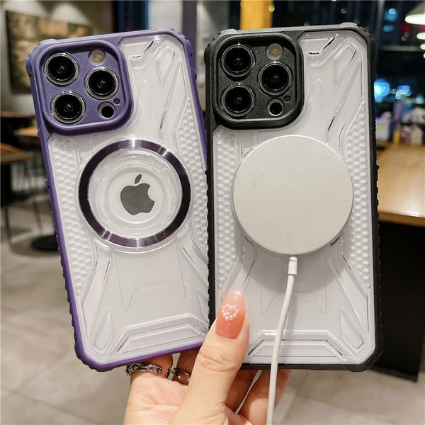 Luxury Shockproof Transparent MagSafe iPhone Case - HoHo Cases