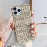 Braided Pattern Leather iPhone Case - HoHo Cases For iPhone 14 / D