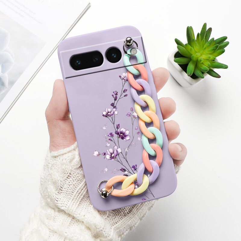 Cartoon Print Wrist Chain Google Pixel Case - HoHo Cases Google Pixel 7 (5G) / H2