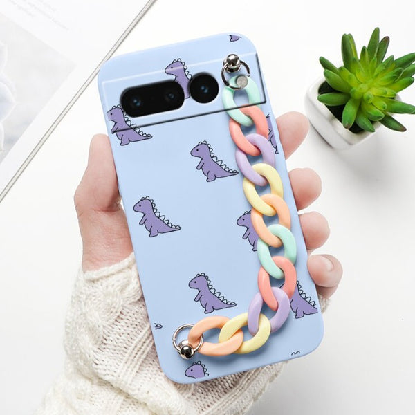 Cartoon Print Wrist Chain Google Pixel Case - HoHo Cases Google Pixel 7 (5G) / K2