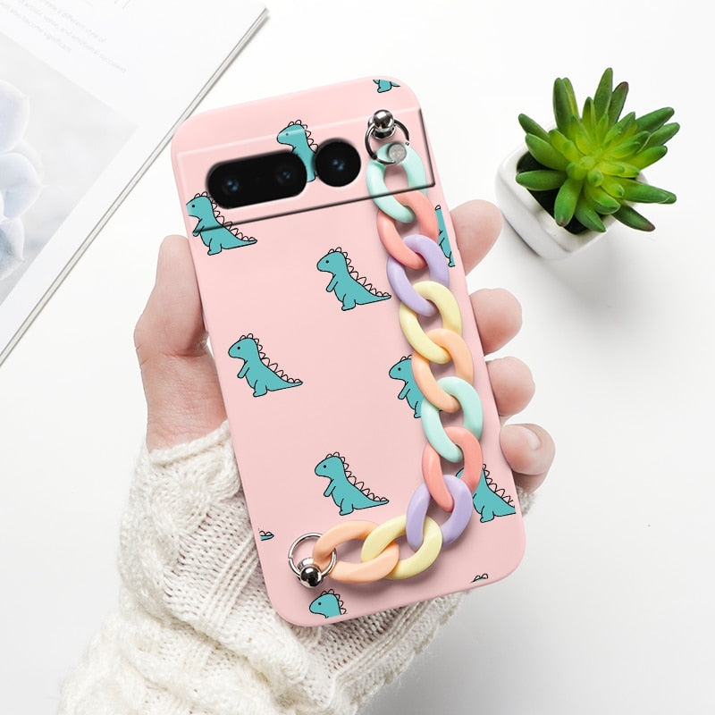 Cartoon Print Wrist Chain Google Pixel Case - HoHo Cases Google Pixel 7 (5G) / J1