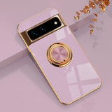 Magnetic Metal Ring Google Pixel Case - HoHo Cases For Google Pixel 7 / Purple