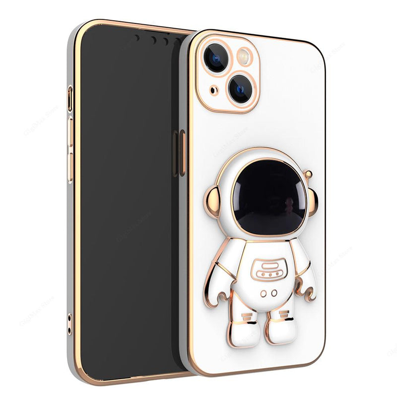 Astronaut iPhone Case with Stand - HoHo Cases For iPhone13 Pro Max / White