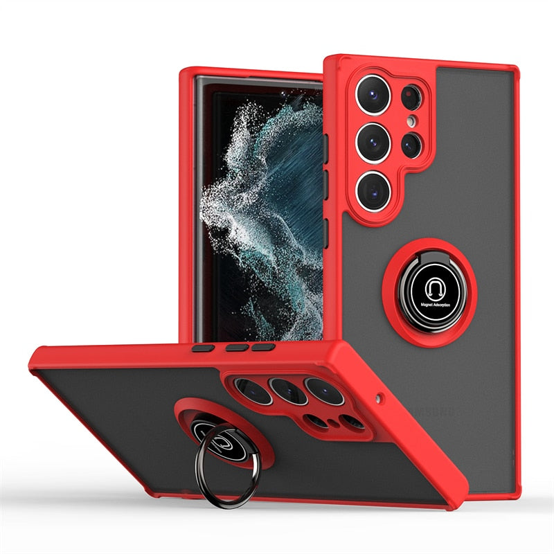 Magnetic Ring Matte Samsung Galaxy Case - HoHo Cases