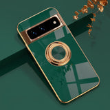 Magnetic Metal Ring Google Pixel Case - HoHo Cases For Google Pixel 7 / Dark Green