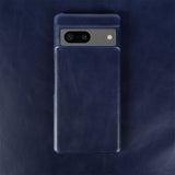 Luxury Oil Wax Genuine Leather Google Pixel Case - HoHo Cases For Google Pixel 7 / Navy